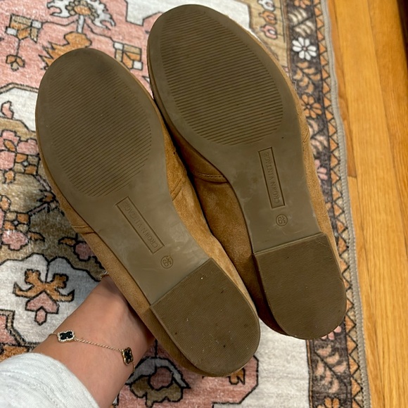 ✨ Crown Vintage ✨ Penelope Brown Suede Leather Perforated Flats Loafers Size 6.5 - Picture 10 of 12